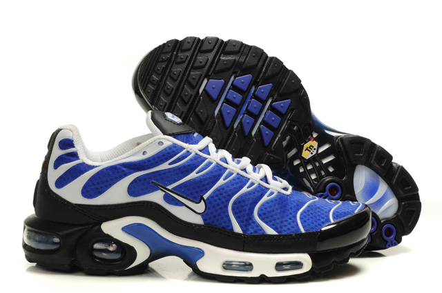 nike tns 2012 bleu blanc noir pour les rabais